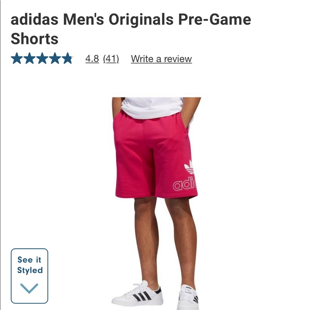Men’s Adidas Pregame Shorts size M